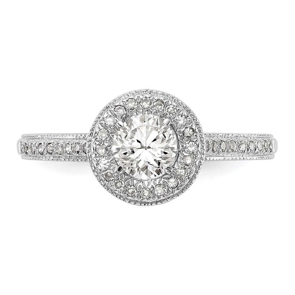 Buy Exclusive 14K White Gold Halo Semi-Mount Engagement Ring, 1/4 Carat
