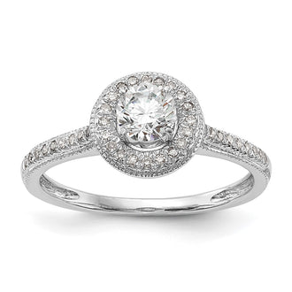 Buy Exclusive 14K White Gold Halo Semi-Mount Engagement Ring, 1/4 Carat