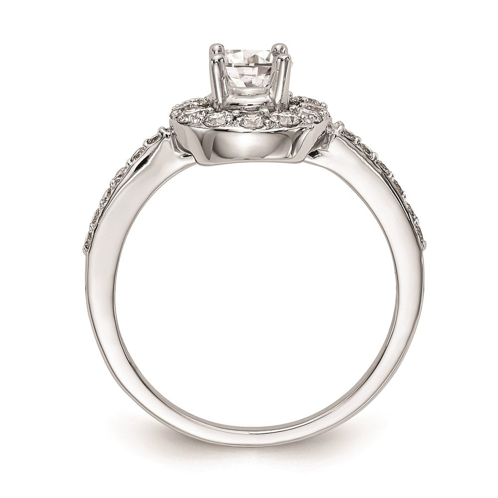 Buy 14K White Gold Halo Engagement Ring Setting - 1/2 Carat, Stylish Value!