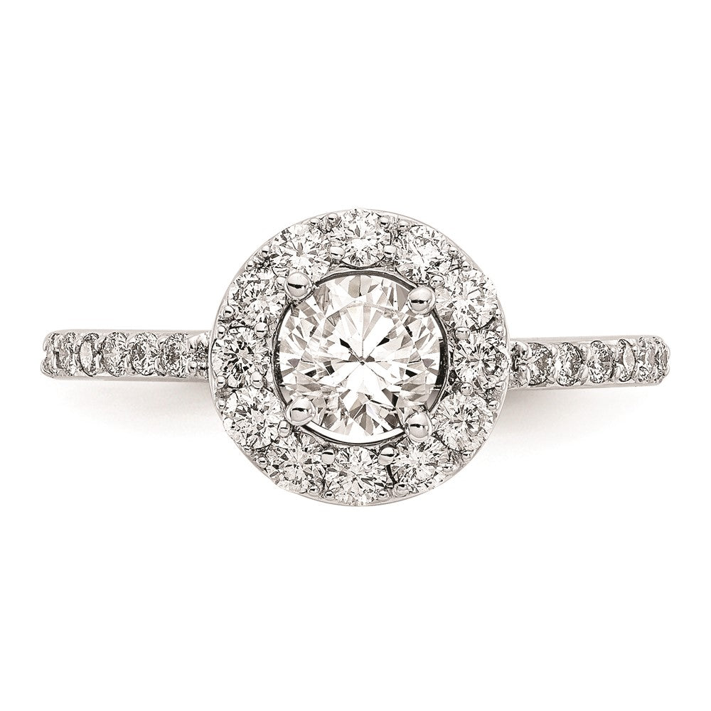Buy 14K White Gold Halo Engagement Ring Setting - 1/2 Carat, Stylish Value!