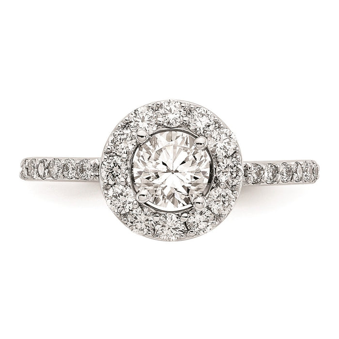 Buy 14K White Gold Halo Engagement Ring Setting - 1/2 Carat, Stylish Value!-4