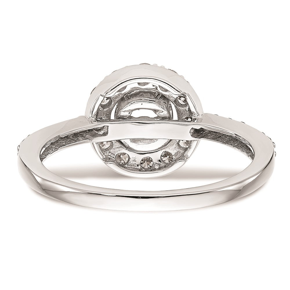 Buy 14K White Gold Halo Engagement Ring Setting - 1/2 Carat, Stylish Value!