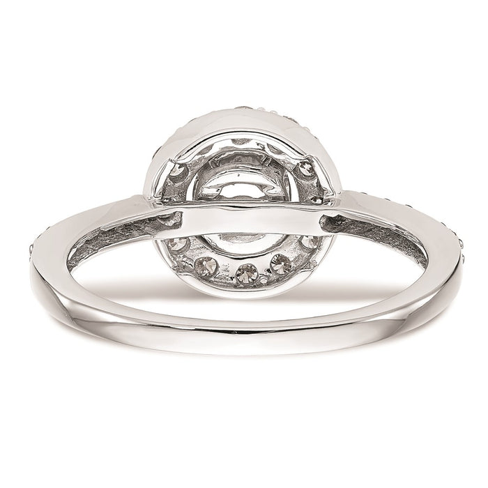 Buy 14K White Gold Halo Engagement Ring Setting - 1/2 Carat, Stylish Value!-5