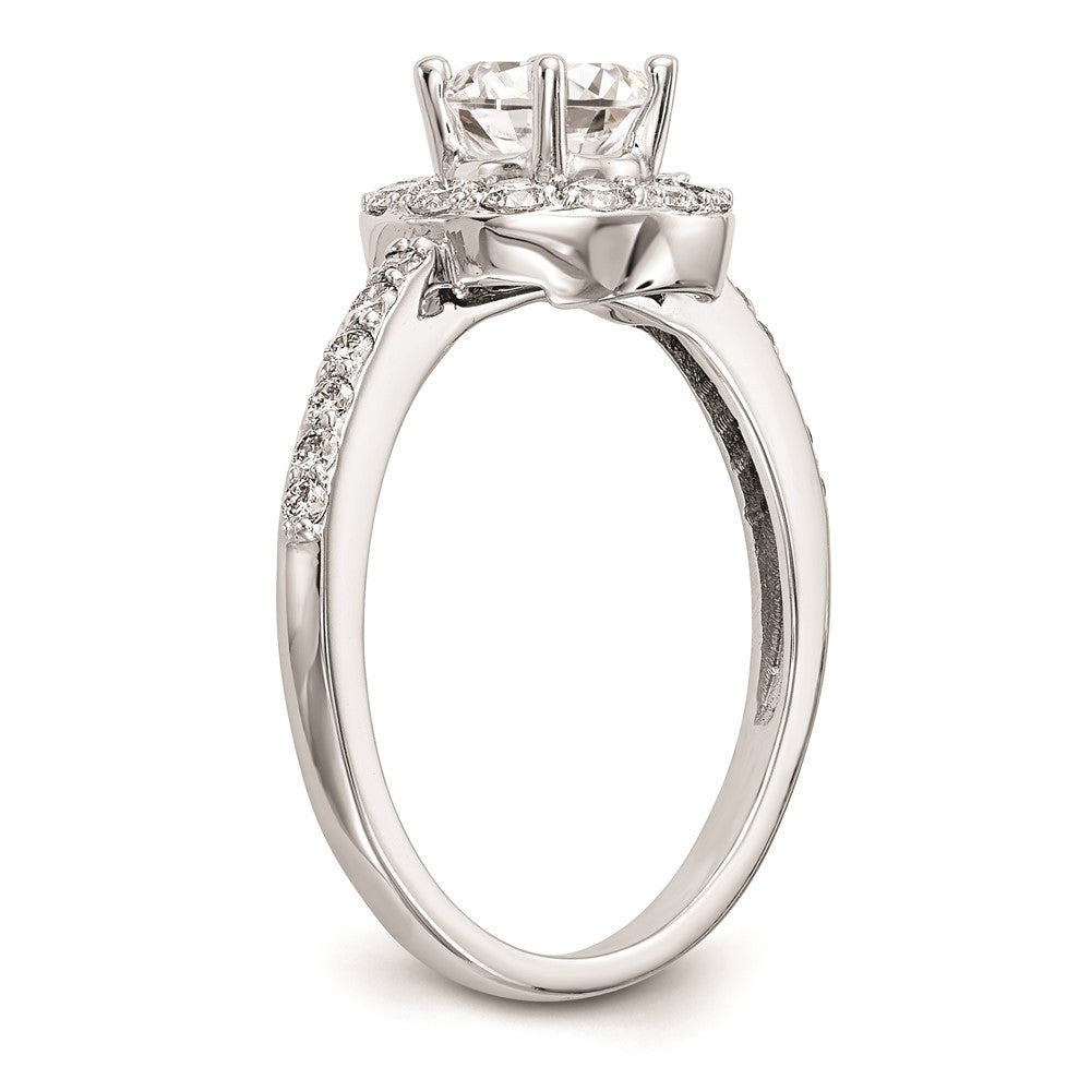 Buy 14K White Gold Halo Engagement Ring Setting - 1/2 Carat, Stylish Value!