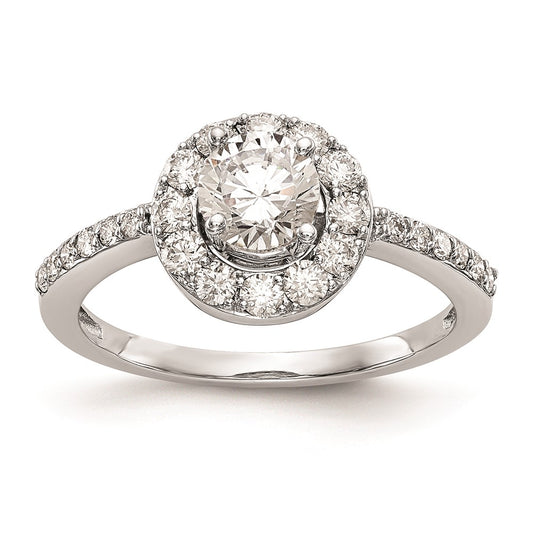 Buy 14K White Gold Halo Engagement Ring Setting - 1/2 Carat, Stylish Value!