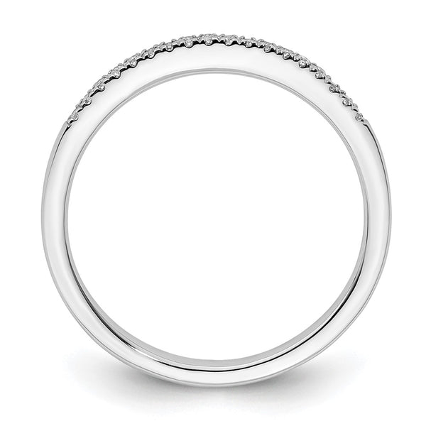 14K White Gold Wedding Band Set - 1/10 Carat Diamond - Style GR1-1022603