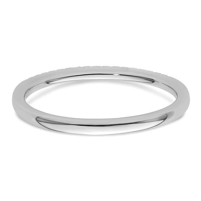 High-Quality 14K White Gold Wedding Band Set - 1/10 Carat Diamond, Stylish Value-5