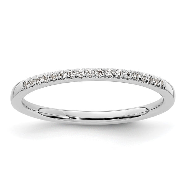 14K White Gold Wedding Band Set - 1/10 Carat Diamond - Style GR1-1022603