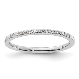 High-Quality 14K White Gold Wedding Band Set - 1/10 Carat Diamond, Stylish Value