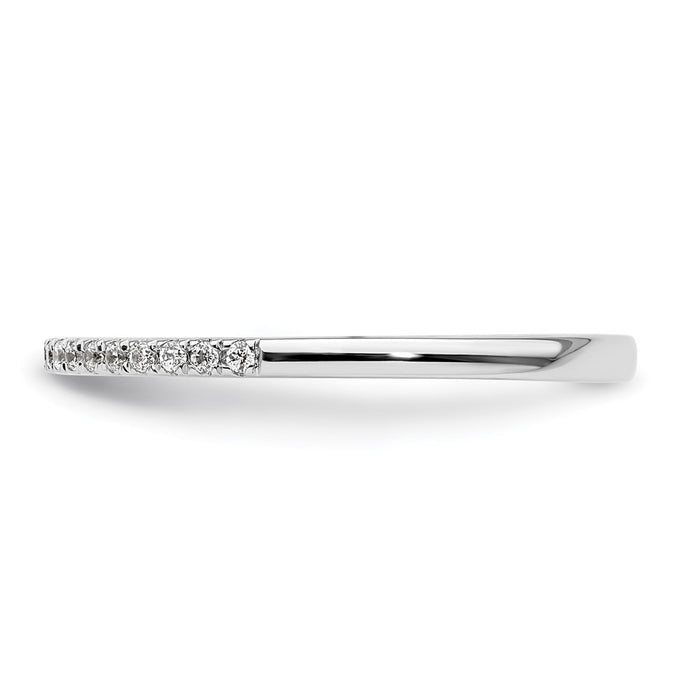 Exclusive 14K White Gold Wedding Band Set with 1/10 Carat Diamonds - Stylish Value-3