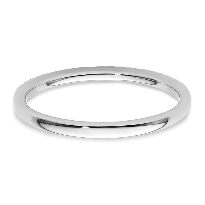 Exclusive 14K White Gold Wedding Band Set with 1/10 Carat Diamonds - Stylish Value-5
