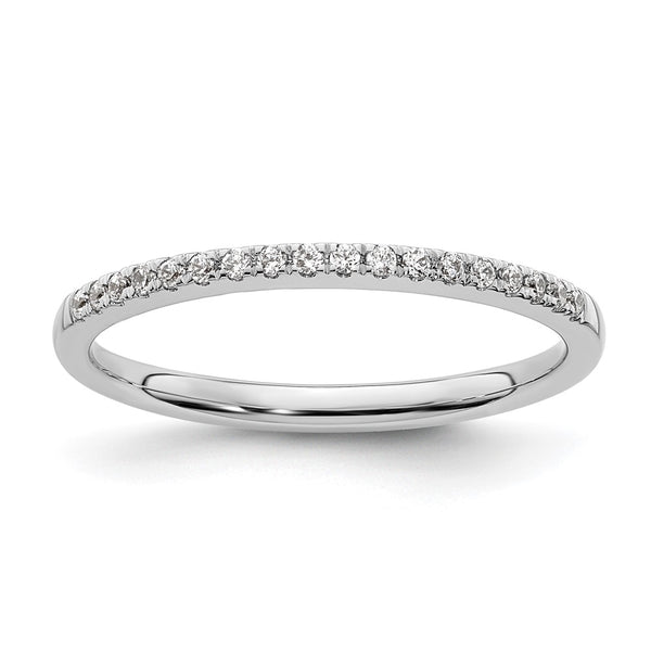 14K White Gold Wedding Band Set with 1/10 Carat Diamonds - Style GR1-1022600
