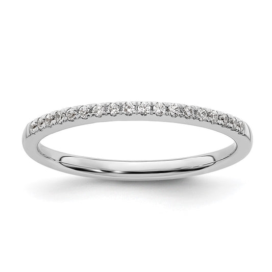 Exclusive 14K White Gold Wedding Band Set with 1/10 Carat Diamonds - Stylish Value