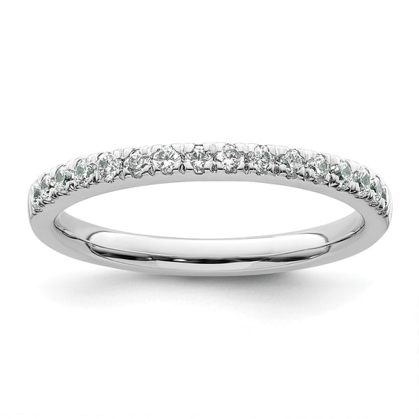 14K White Gold Wedding Band Set - 1/3 Carat Diamonds - Style GR1-1022609