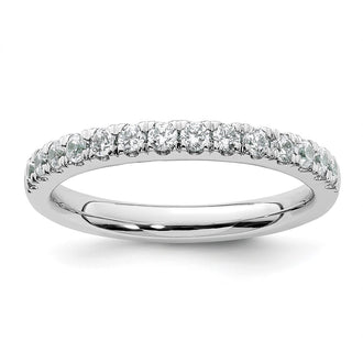 Exclusive 14K White Gold 3/8 Carat Diamond Eternity Wedding Band | Stylish Value