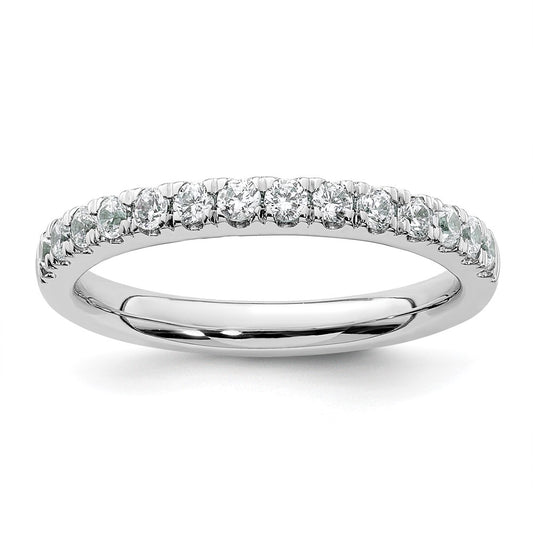 Exclusive 14K White Gold 3/8 Carat Diamond Eternity Wedding Band | Stylish Value