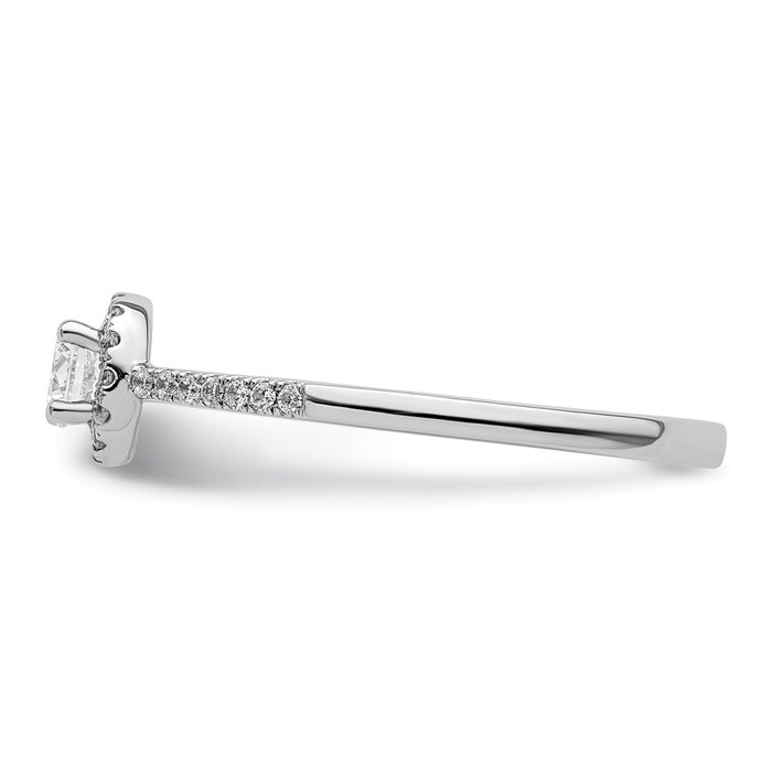 Buy Stylish 14K White Gold Diamond Semi-Mount Engagement Ring, 1/4 Carat-3
