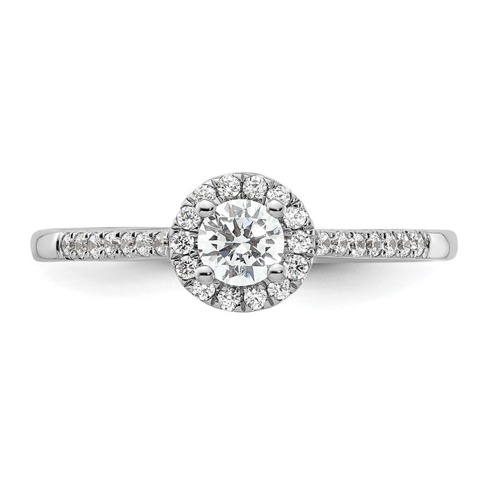 Buy Stylish 14K White Gold Diamond Semi-Mount Engagement Ring, 1/4 Carat-4