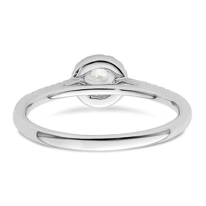 Buy Stylish 14K White Gold Diamond Semi-Mount Engagement Ring, 1/4 Carat-5