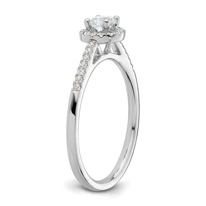 Buy Stylish 14K White Gold Diamond Semi-Mount Engagement Ring, 1/4 Carat-6