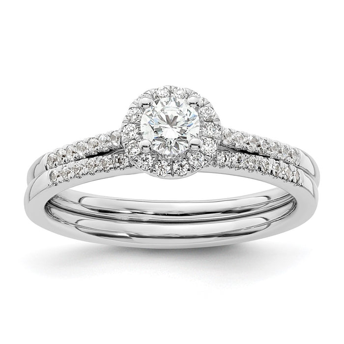 Buy Stylish 14K White Gold Diamond Semi-Mount Engagement Ring, 1/4 Carat-7