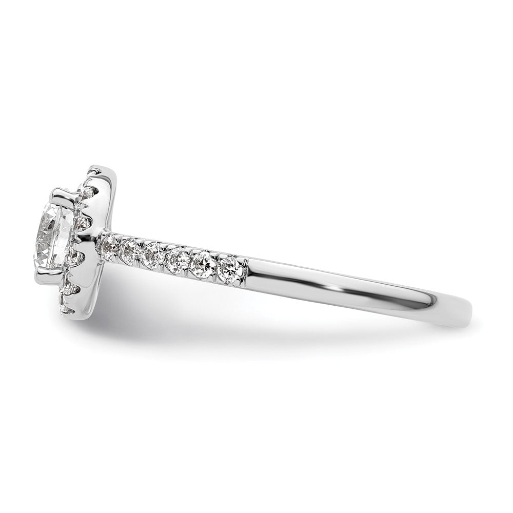 Buy 14K White Gold Halo Engagement Ring for 3/4 Carat Center | Stylish Value