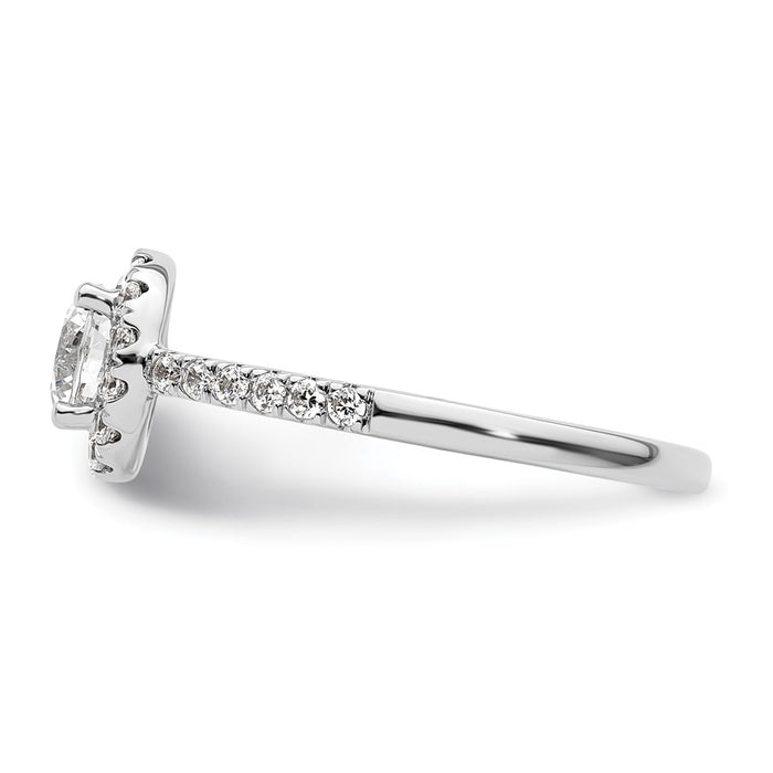 Buy 14K White Gold Halo Engagement Ring for 3/4 Carat Center | Stylish Value-3