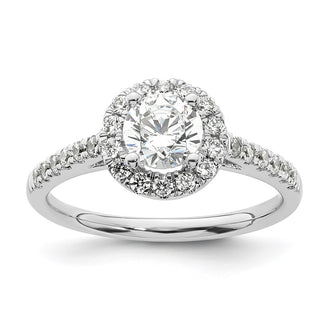 Buy 14K White Gold Halo Engagement Ring for 3/4 Carat Center | Stylish Value
