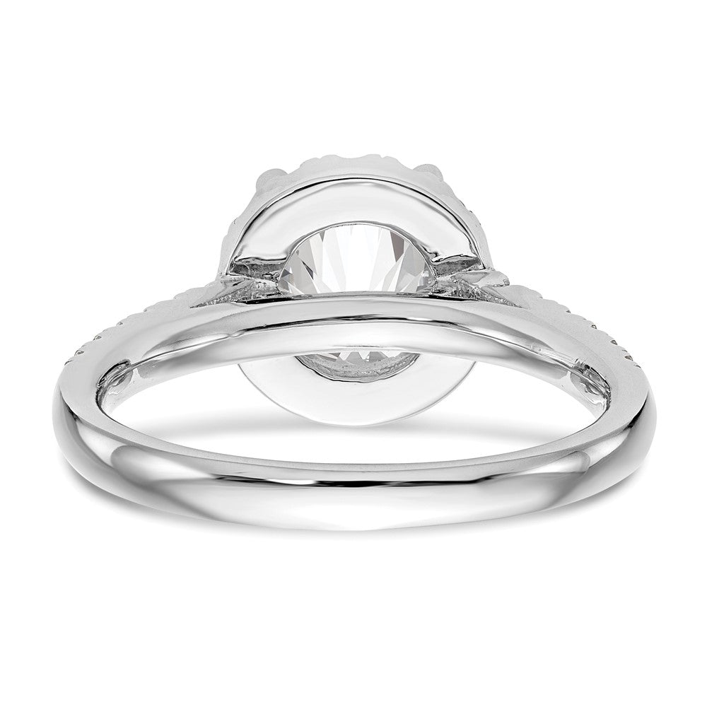 Buy Stylish 14K White Gold Halo Engagement Ring for 1 Carat Center, 1/2 CT Accents
