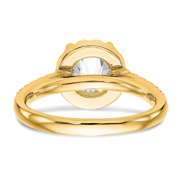 Buy Exclusive 14K Gold Round Diamond Halo Engagement Ring - Stylish Semi-Mount-5