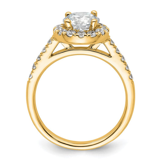 Exclusive 14K Gold Round Diamond Halo Semi-Mount Ring | Stylish Value Choice