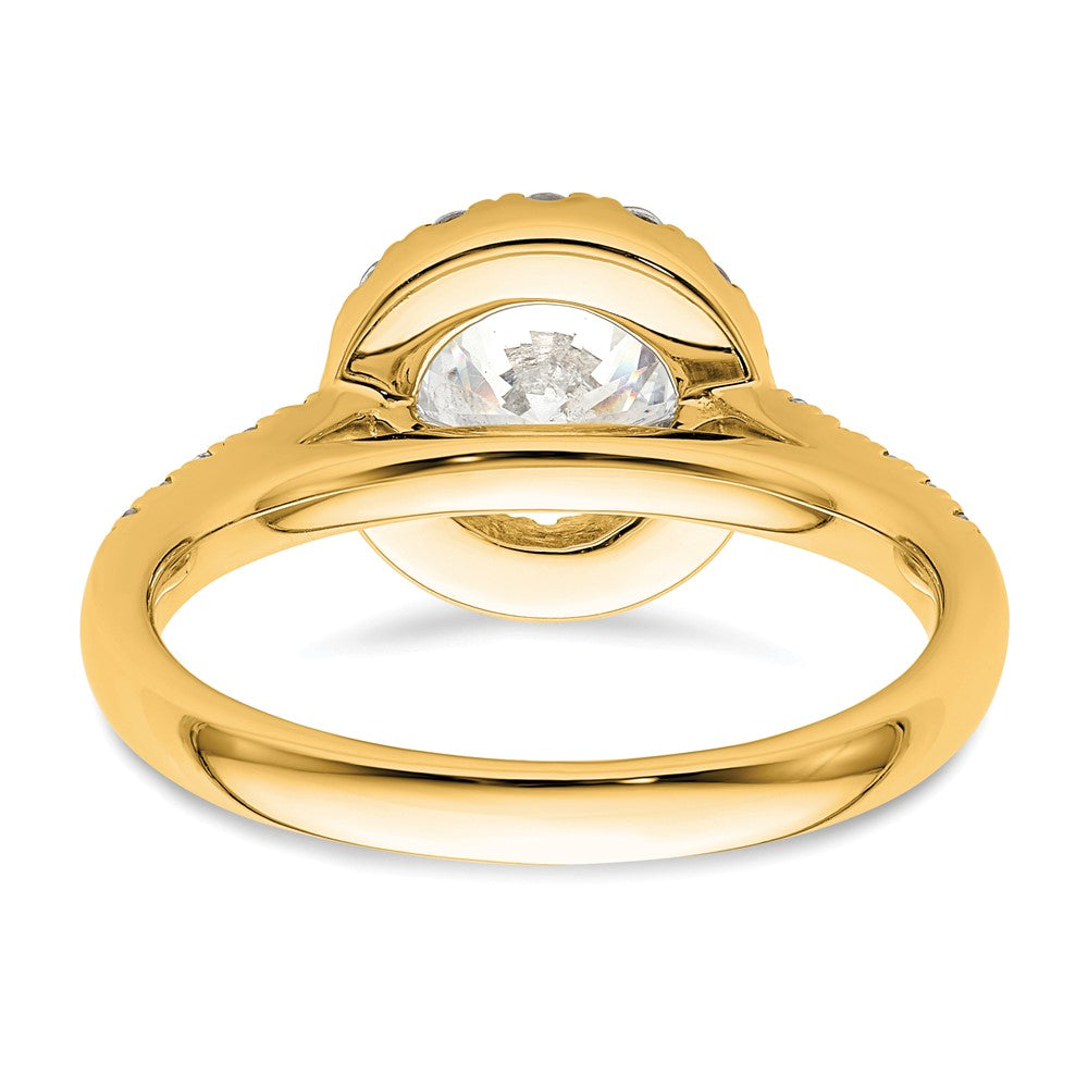 Exclusive 14K Gold Round Diamond Halo Semi-Mount Ring | Stylish Value Choice