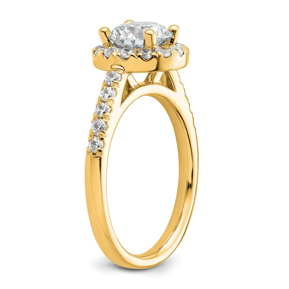 Exclusive 14K Gold Round Diamond Halo Semi-Mount Ring | Stylish Value Choice