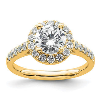 Exclusive 14K Gold Round Diamond Halo Semi-Mount Ring | Stylish Value Choice
