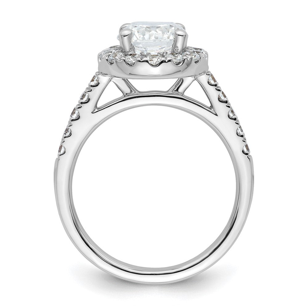 Buy a Stylish 14K White Gold Halo Engagement Ring for 1.5 Carat Stone