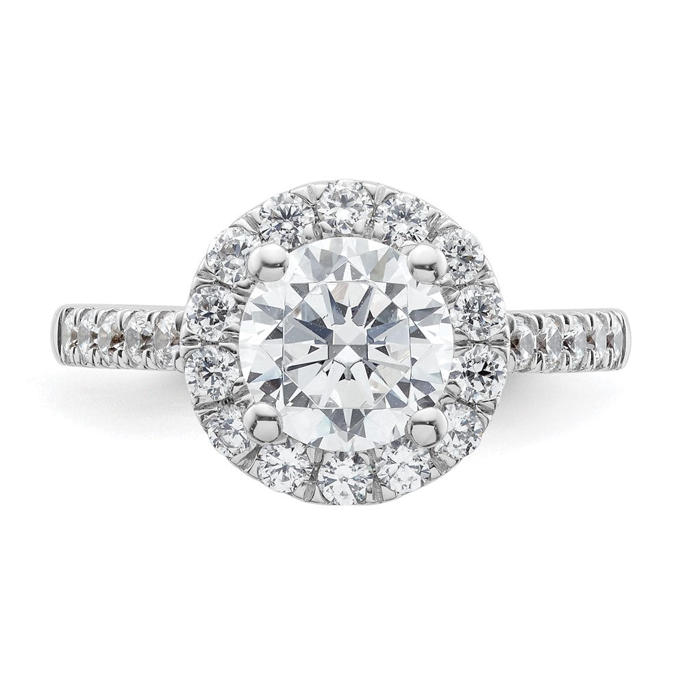 Buy a Stylish 14K White Gold Halo Engagement Ring for 1.5 Carat Stone