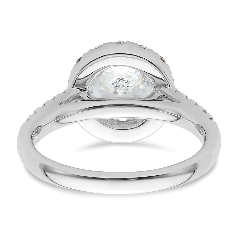 Buy a Stylish 14K White Gold Halo Engagement Ring for 1.5 Carat Stone
