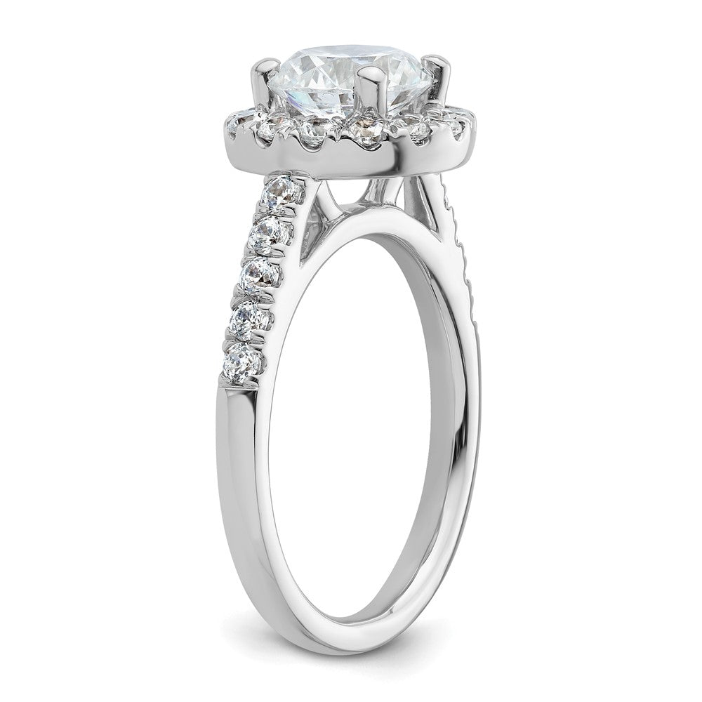 Buy a Stylish 14K White Gold Halo Engagement Ring for 1.5 Carat Stone