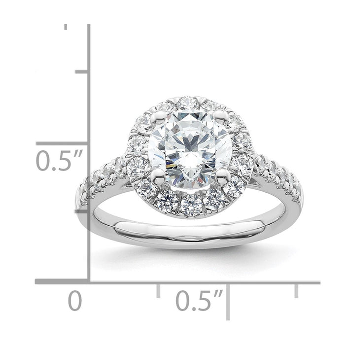 Buy a Stylish 14K White Gold Halo Engagement Ring for 1.5 Carat Stone-8