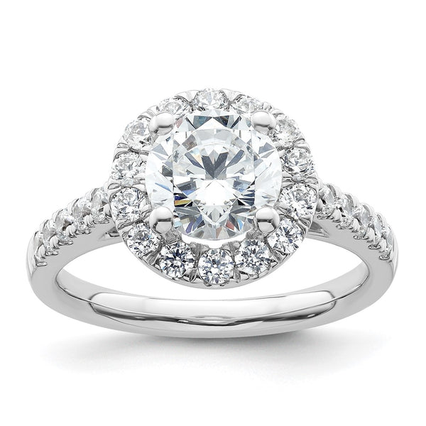 14K White Gold Halo Engagement Ring for 1.5 Carat Stone - Style GR1-1022631