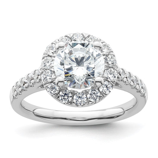 Buy a Stylish 14K White Gold Halo Engagement Ring for 1.5 Carat Stone