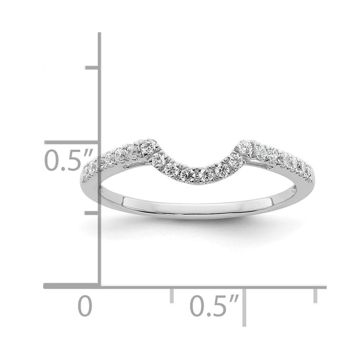 Buy Exclusive 14K White Gold 1/5 Carat Diamond Wedding Band - Stylish Value!-7