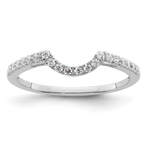 14K White Gold 1/5 Carat Diamond Wedding Band - Style GR1-1022643
