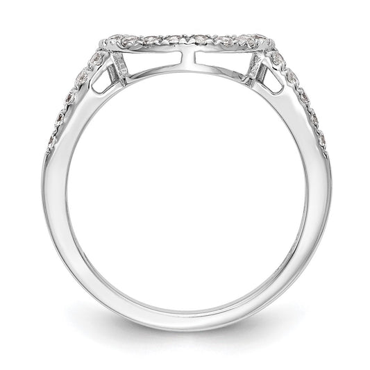 High-Quality 14K White Gold 1/4 Carat Diamond Contoured Wedding Band - Stylish Value!