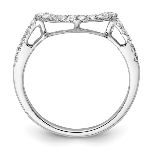 Exclusive 14K White Gold 1/3 Carat Diamond Contoured Wedding Band - Stylish Value