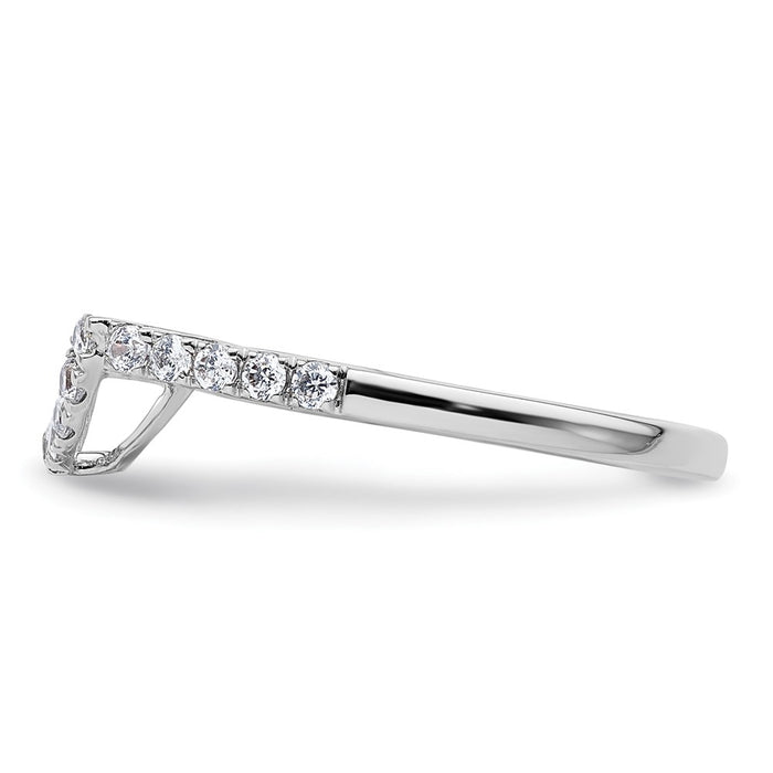 Exclusive 14K White Gold 1/3 Carat Diamond Contoured Wedding Band - Stylish Value-3