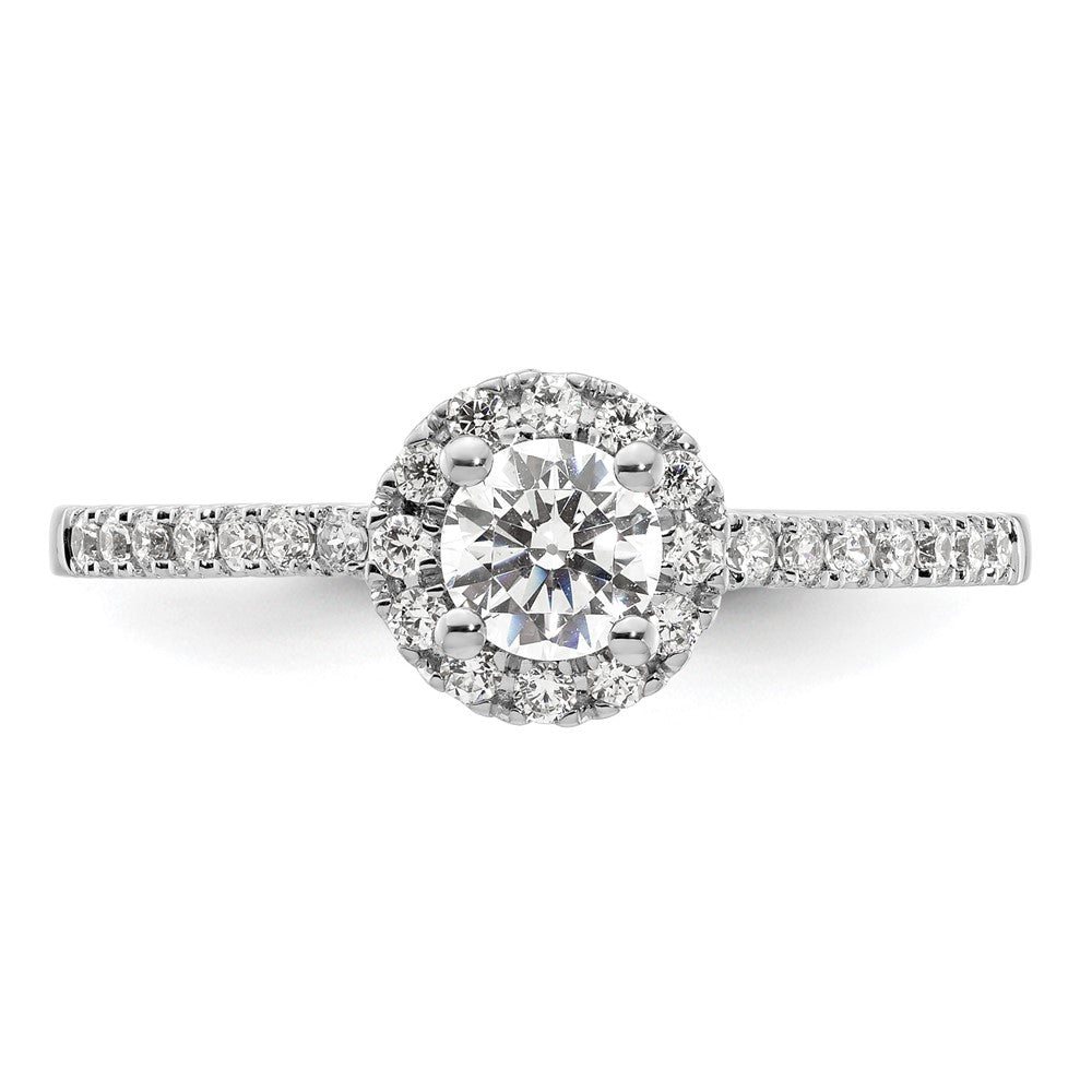 Buy Stylish 14K White Gold Halo Engagement Ring for 1/4 Carat Diamond