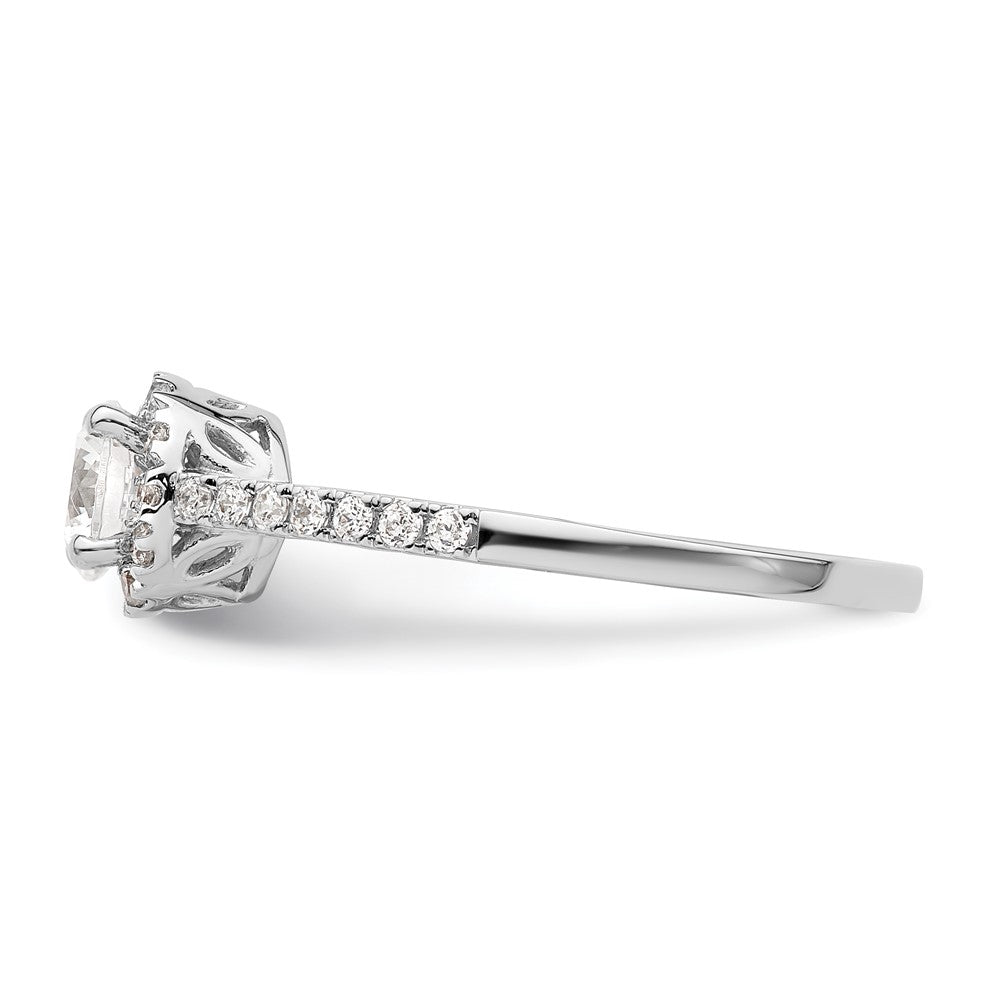 Buy 14K White Gold Halo Engagement Ring Semi-Mount for 1/2 Carat Center - Stylish Value!