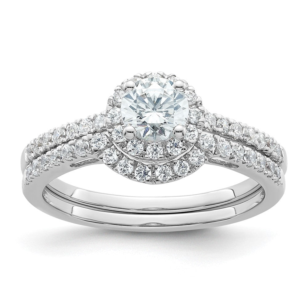 Buy 14K White Gold Halo Engagement Ring Semi-Mount for 1/2 Carat Center - Stylish Value!