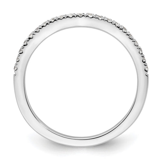 Buy Exclusive 14K White Gold Contoured Wedding Band - 1/5 Carat Diamonds, Stylish Value!